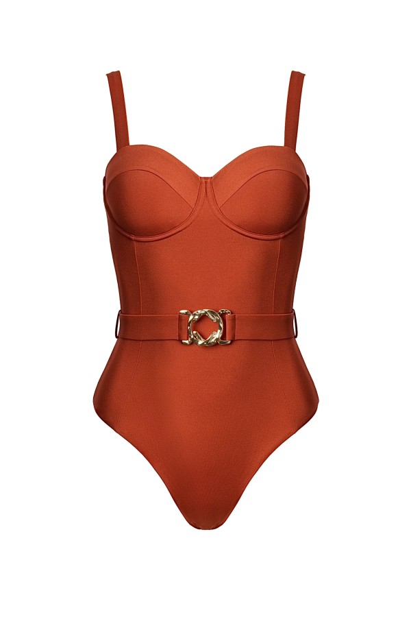Olivia Rust Red One Piece
