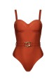 Olivia Rust Red One Piece