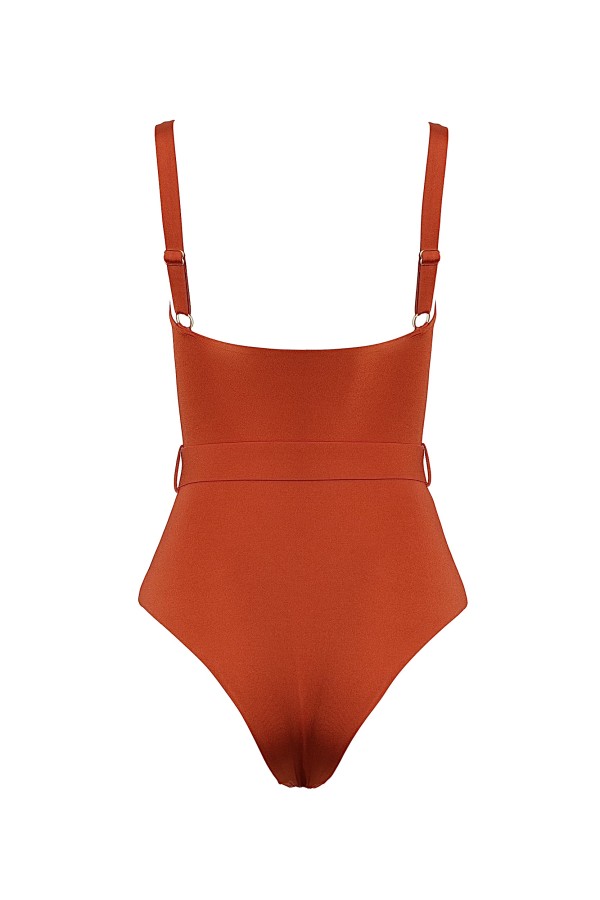 Olivia Rust Red One Piece