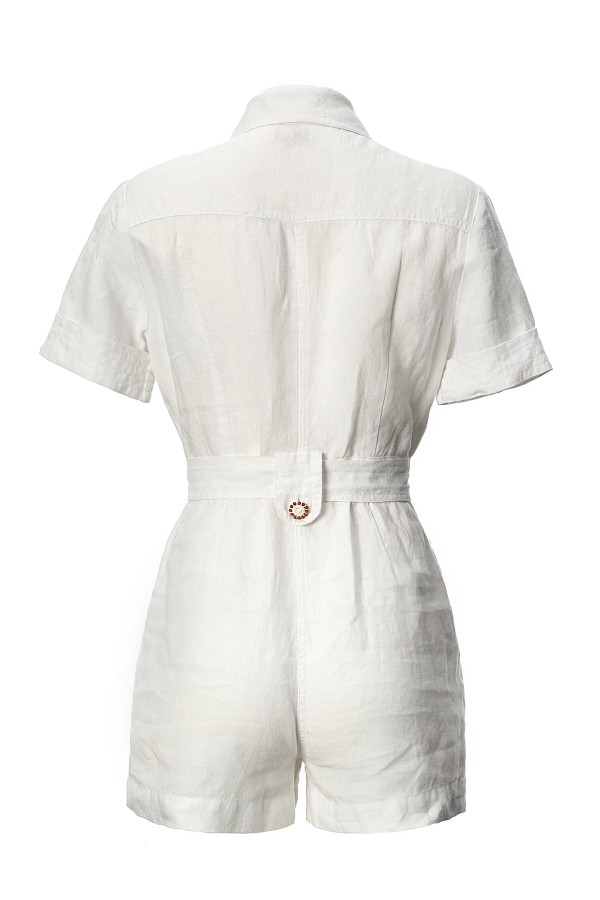 Belted Linen Jumpsuit