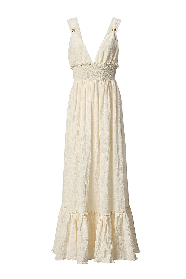 Halterneck Crepe Maxi Dress