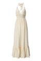 Halterneck Crepe Maxi Dress