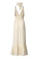 Halterneck Crepe Maxi Dress