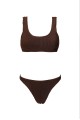 Scoop Brown Top & Bikini Set