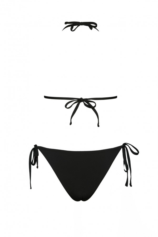 Rhea Black Side-Ties Bikini