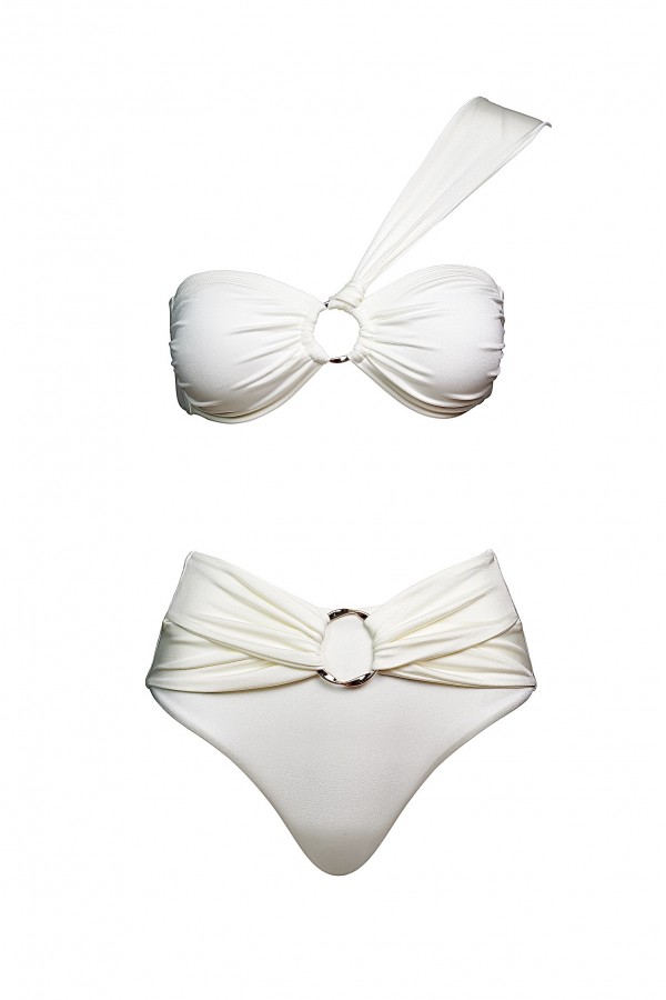 Hera White Porcelaine Sculpt Bikini Bottom