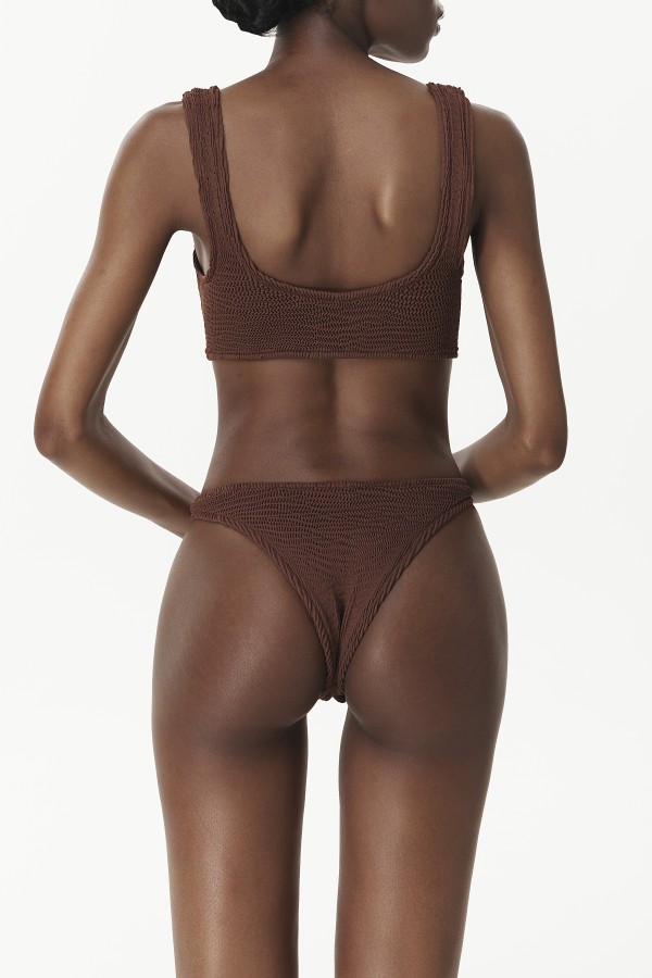 Scoop Brown Top & Bikini Set