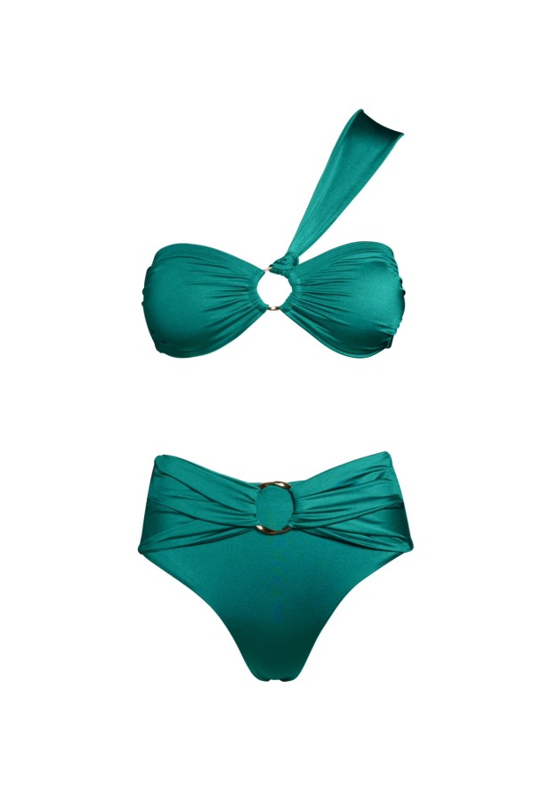 Hera Bottle Green Bandeau Top