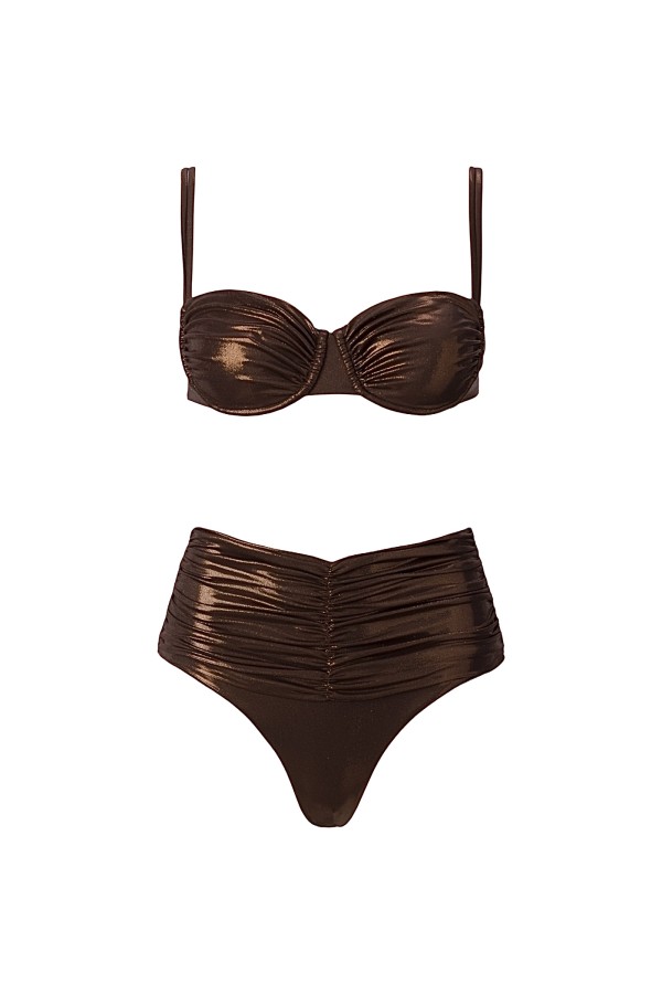Iris Brown Shimmer Balconette Top Iris Brown Shimmer Balconette Top