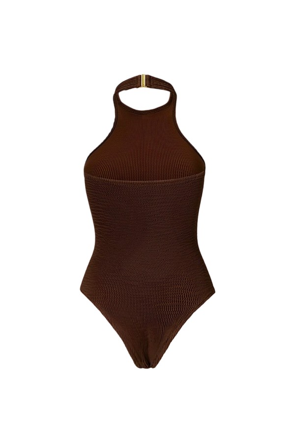 Halterneck  Brown One Piece