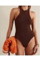 Halterneck  Brown One Piece