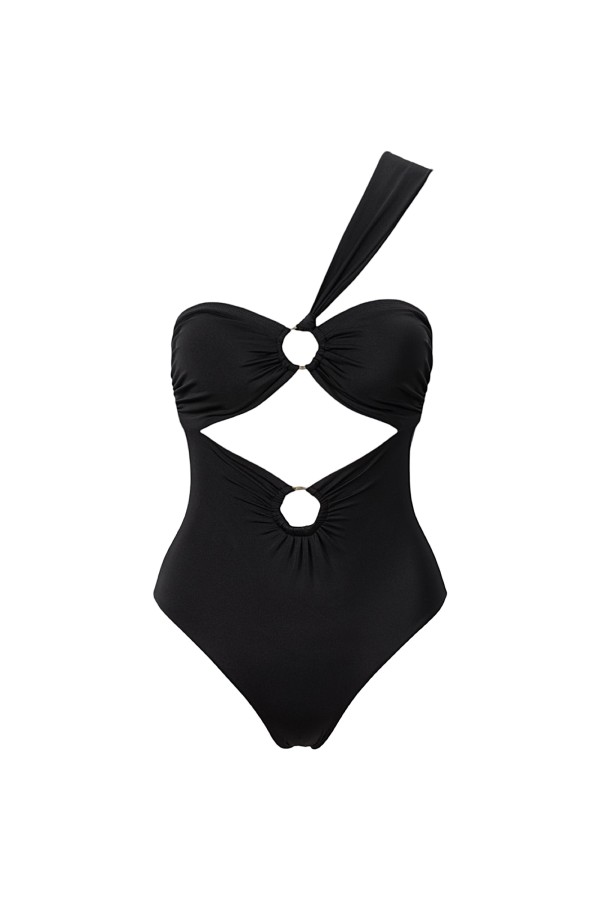 Gaia Black Bandeau Double O-Ring One Piece Gaia Black Bandeau Double O-Ring One Piece