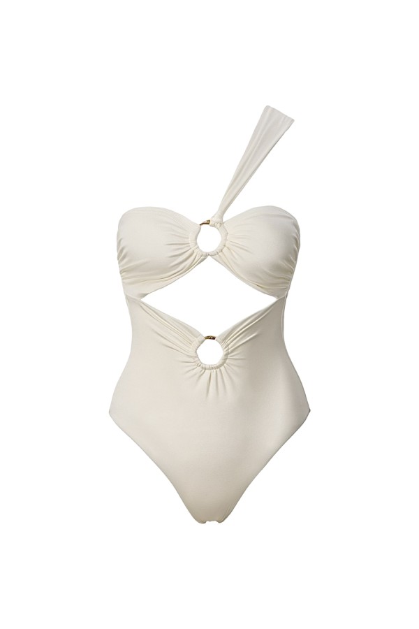 Costum De Baie Gaia Ivory O-ring Bandeau Costum De Baie Gaia Ivory O-ring Bandeau