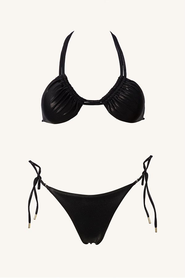 Nova Metallic Black Bikini