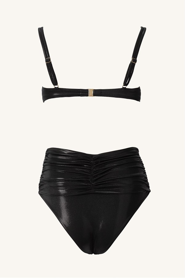 Iris Metallic Black Bikini