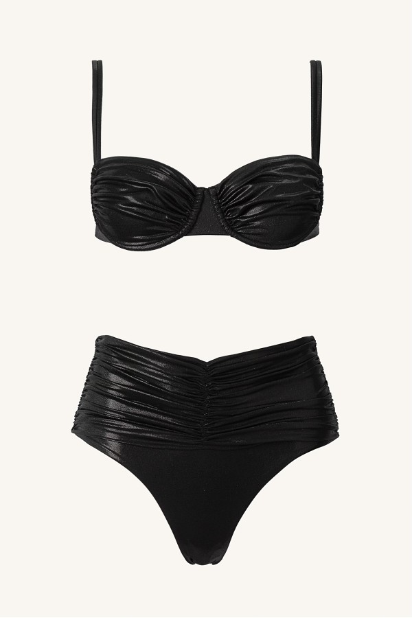 Iris Metallic Black Bikini