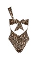 Gaia Leopard Print Bandeau Duble O-Ring One Piece Gaia Leopard Print Bandeau Duble O-Ring One Piece