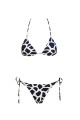 Kylie Navy Blue Metallic Embrodery Bikini Set