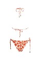 Kylie Coral Metallic Embrodery Bikini Set