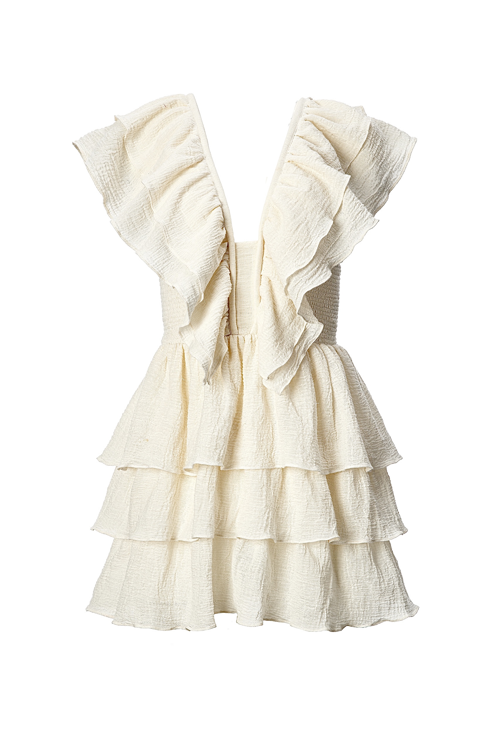 Ruffle Crepe Mini Dress by Sofia Erhan